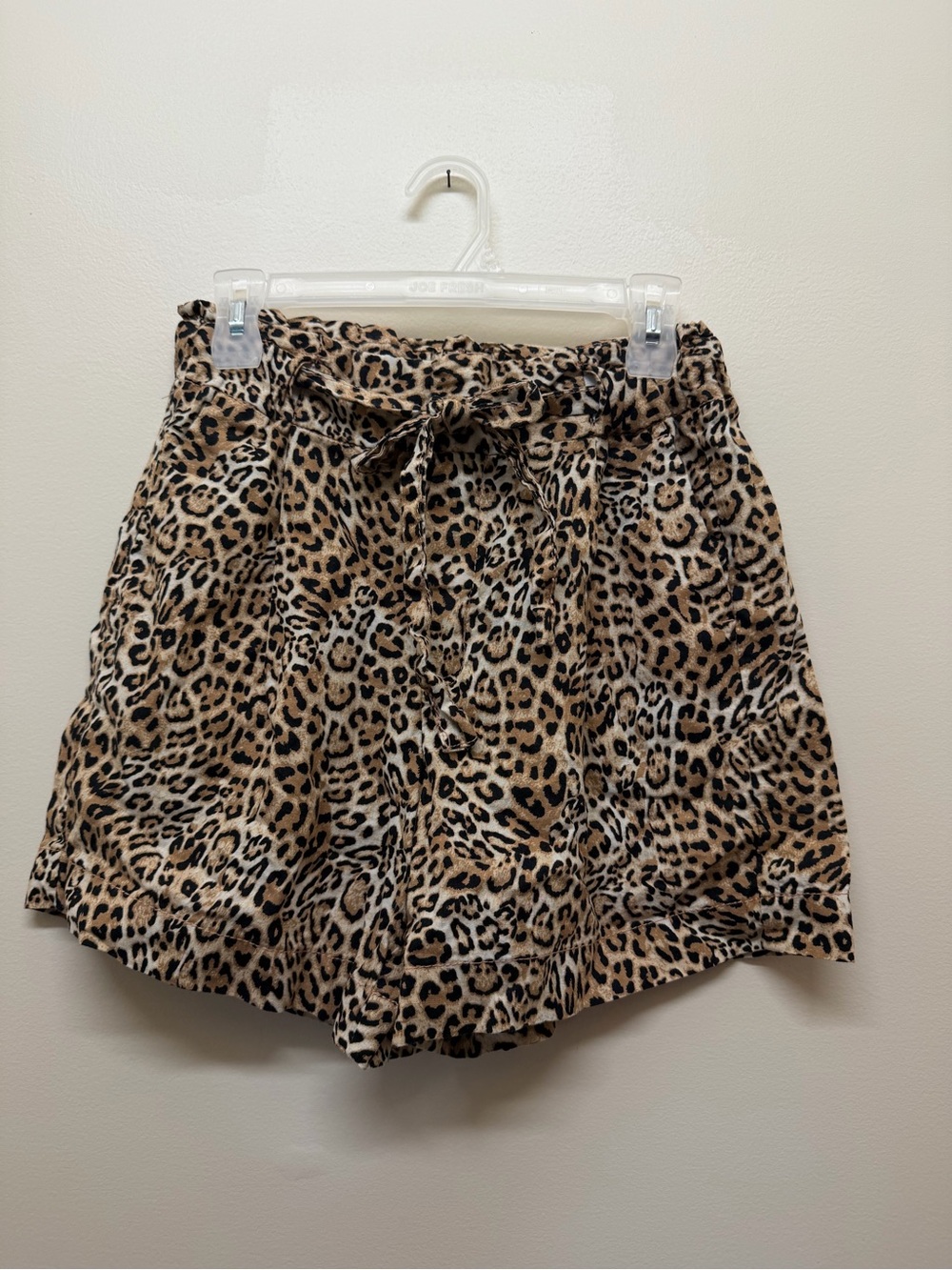 Joe Fresh Leopard Print Tie-Waist Shorts - Brown &